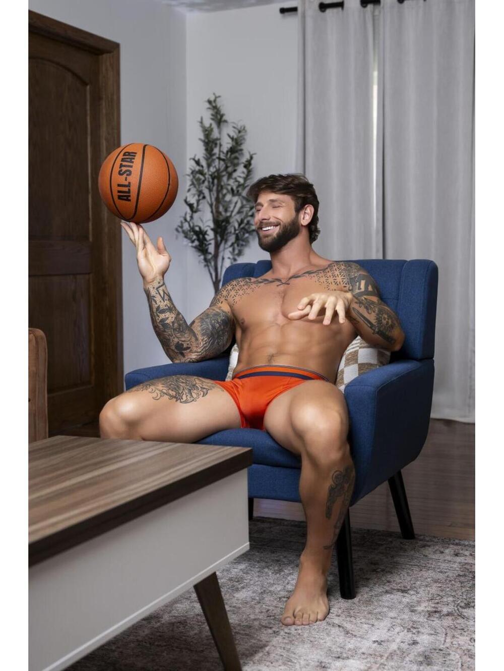 Male Power 160-299 Soo Cumfy Boxer Brief Color Orange